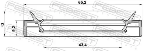 FEBEST Shaft Seal, differential (95MEY-45650913R)