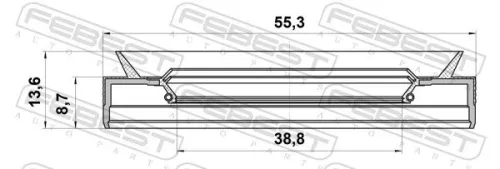 FEBEST Shaft Seal, drive shaft (95PES-40550914C)