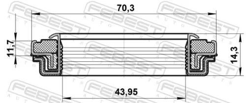 FEBEST Shaft Seal, transfer case (95RCW-44701214X)