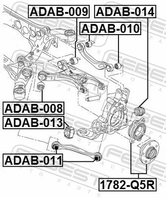 FEBEST Mounting, control/trailing arm (ADAB-010)