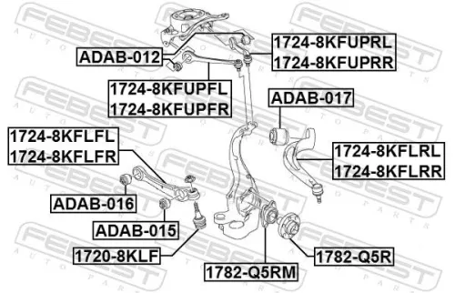 FEBEST Mounting, control/trailing arm (ADAB-016)