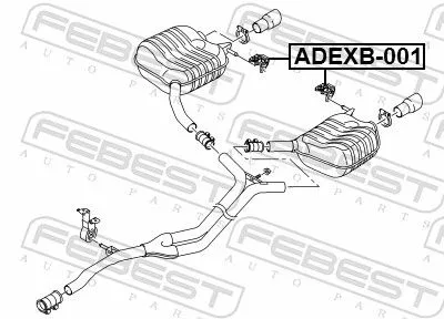 FEBEST Rubber Buffer, muffler (ADEXB-001)