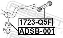 FEBEST Mounting, stabiliser bar (ADSB-001)