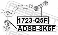 FEBEST Mounting, stabiliser bar (ADSB-8K5F)