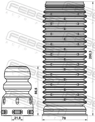 FEBEST Dust Cover Kit, shock absorber (ADSHB-Q3F-KIT)