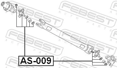 FEBEST Joint, propshaft (AS-009)