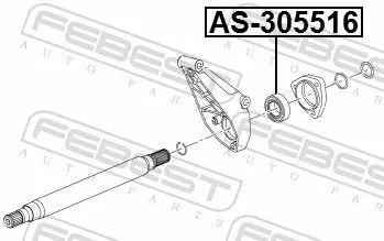 FEBEST Bearing, drive shaft (AS-305516)