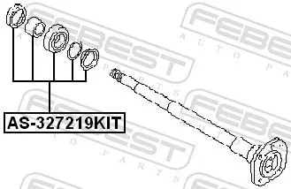 FEBEST Bearing, drive shaft (AS-327219KIT)