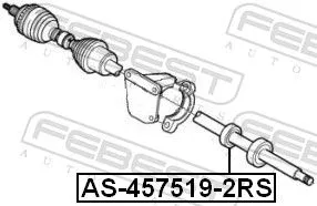 FEBEST Bearing, drive shaft (AS-457519-2RS)