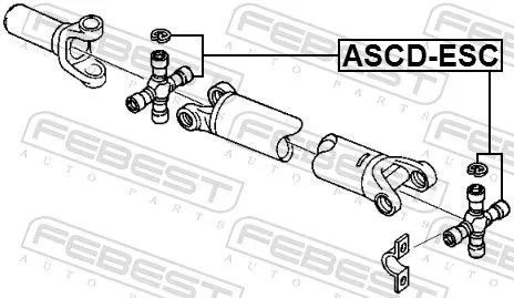 FEBEST Joint, propshaft (ASCD-ESC)