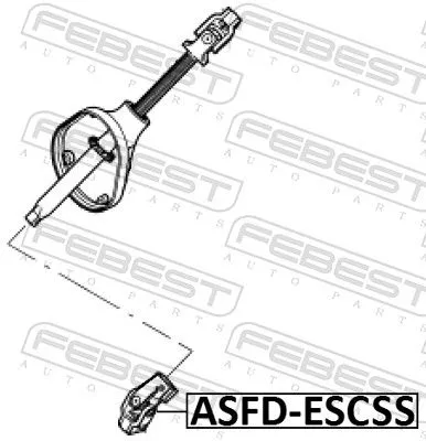 FEBEST Steering Shaft (ASFD-ESCSS)