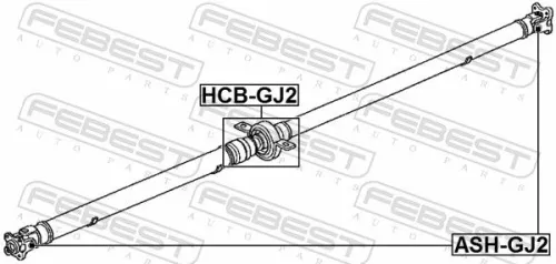 FEBEST Joint, propshaft (ASH-GJ2)