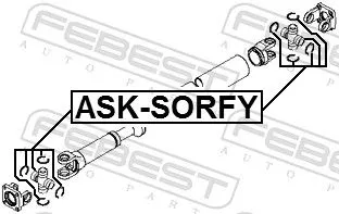 FEBEST Joint, propshaft (ASK-SORFY)