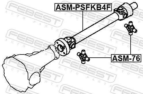 FEBEST Propshaft, axle drive (ASM-PSFKB4F)