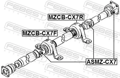 FEBEST Joint, propshaft (ASMZ-CX7)