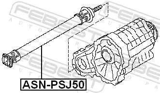 FEBEST Propshaft, axle drive (ASN-PSJ50)