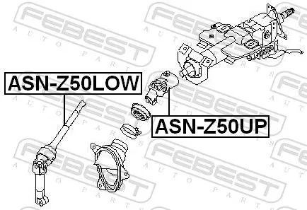 FEBEST Steering Shaft (ASN-Z50UP)