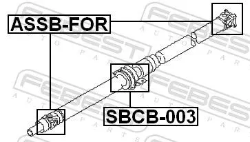 FEBEST Joint, propshaft (ASSB-FOR)