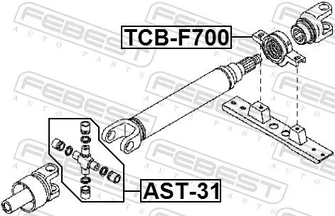 FEBEST Joint, propshaft (AST-31)