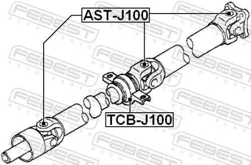 FEBEST Joint, propshaft (AST-J100)