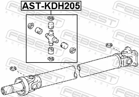 FEBEST Joint, propshaft (AST-KDH205)