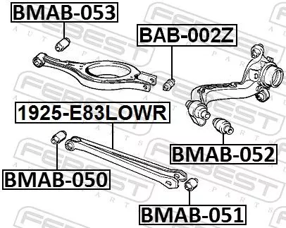 FEBEST Mounting, control/trailing arm (BAB-002Z)