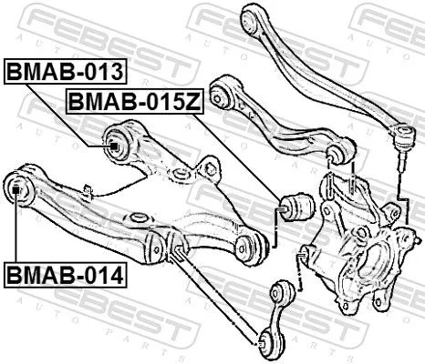 FEBEST Mounting, control/trailing arm (BMAB-013)