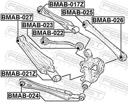 FEBEST Mounting, control/trailing arm (BMAB-025)