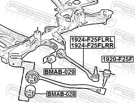 FEBEST Mounting, control/trailing arm (BMAB-029)
