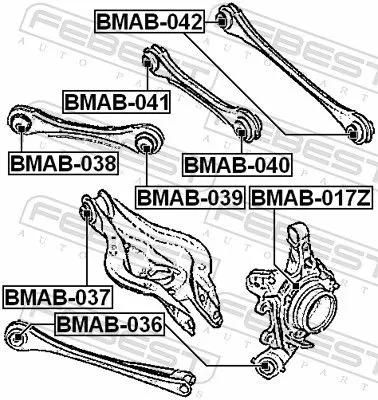 FEBEST Mounting, control/trailing arm (BMAB-038)