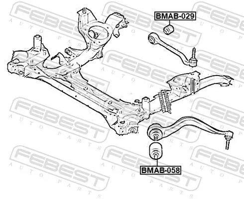 FEBEST Mounting, control/trailing arm (BMAB-058)