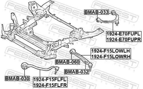 FEBEST Mounting, control/trailing arm (BMAB-060)