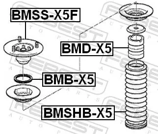 FEBEST Rubber Buffer, suspension (BMD-X5)