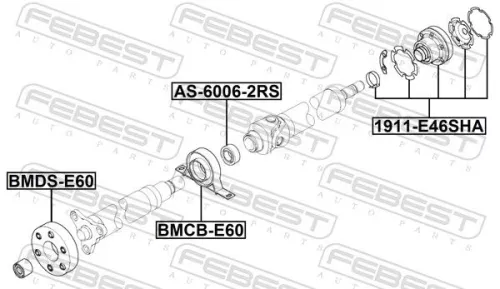 FEBEST Joint, propshaft (BMDS-E60)