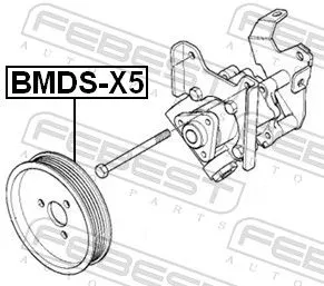 FEBEST Belt Pulley, power steering pump (BMDS-X5)
