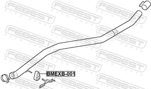 FEBEST Mount, exhaust system (BMEXB-001)