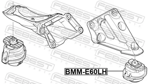 FEBEST Mounting, engine (BMM-E60LH)