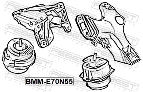 FEBEST Mounting, engine (BMM-E70N55)