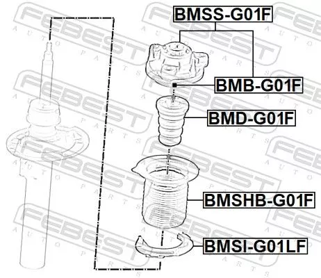 FEBEST Protective Cap/Bellow, shock absorber (BMSHB-G01F)