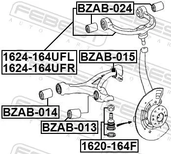 FEBEST Mounting, control/trailing arm (BZAB-014)
