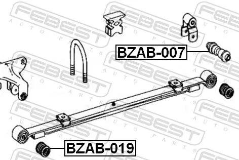 FEBEST Bushing, leaf spring (BZAB-019)