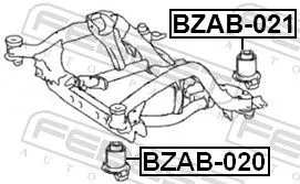 FEBEST Bushing, axle beam (BZAB-021)