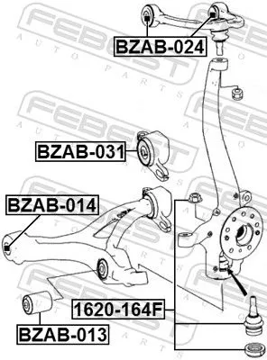 FEBEST Mounting, control/trailing arm (BZAB-031)