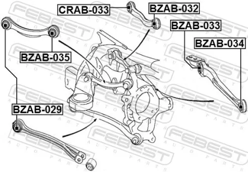 FEBEST Mounting, control/trailing arm (BZAB-033)