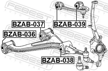 FEBEST Mounting, control/trailing arm (BZAB-036)