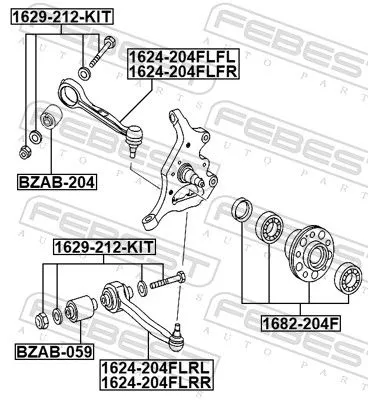 FEBEST Mounting, control/trailing arm (BZAB-059)