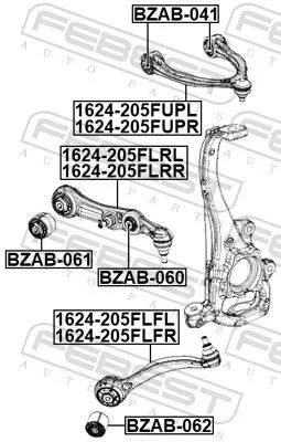 FEBEST Mounting, control/trailing arm (BZAB-062)
