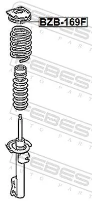 FEBEST Rolling Bearing, suspension strut support mount (BZB-169F)