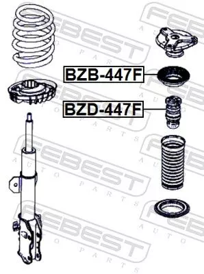 FEBEST Rubber Buffer, suspension (BZD-447F)