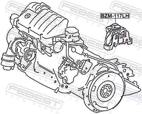 FEBEST Mounting, engine (BZM-117LH)